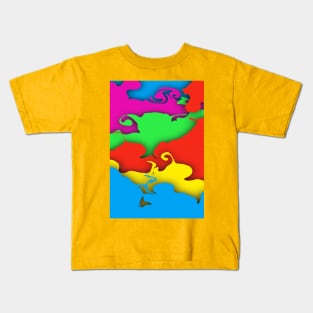 Neon Waves Kids T-Shirt